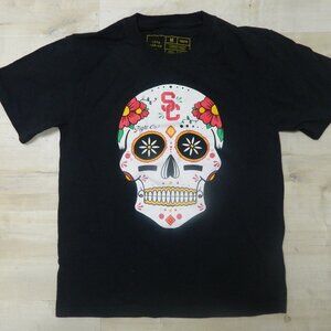 USC Trojans NCAA Team Trojan Black Skull Floral
